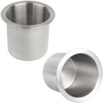 Convient pour 2 porte - gobelets encastr�s en acier inoxydable, porte - gobelet argent� pour table de ...