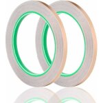 2 rouleau ruban cuivre, 20m x 6mm bande cuivre anti limaces adhesif cuivre double conducteur, ruban adh�sif ...