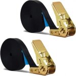 2 sangles de tension de 15 m de long avec verrouillage  cliquet, sangles  cliquet 800 kg, sangles d'arrimage ...