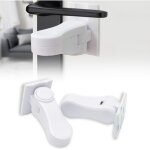 2 s�curit�s pour poign�es de porte, bloque porte enfants sans outils, syst�me de protection facile � ...