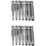 2 set 7pcs hex tige torx �toile 5 points de tournevis � embouts t10 - t40 s�curit� magn�tique inviolable ...