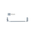 2 supports idea barre + 1 m�canisme h / b + 1 gache et cales d'�paisseur iseo - gris - non coupe feu ...