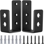 2 supports de serrure de porte en acier en forme de u, compatible avec planches 2x4, pour renforcement ...