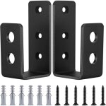 2 supports de serrure de porte en acier en forme de u, compatible avec planches 2x4, pour renforcement ...