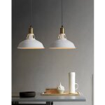 [jamais utilis] lot de 2 suspension vintage industrielle lampe de plafonniers led retro mtal lustre ...