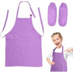 2 tabliers pour enfants avec manches et tabliers peints.