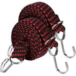 2 tendeurs �lastiques extra forts de 2 m avec crochets, pour v�lo, tente, b�che piscine