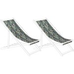 Beliani - 2 toiles de transat 113 x 44 cm en polyester motif multicolore anzio / avellino