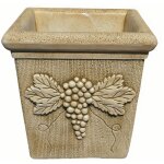 Anaparra - 2 units pot / jardinire carr en pierre reconstitue 5x46x47cm.