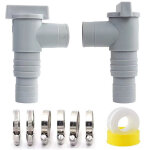 2 vannes d'arr�t / d'entretien pour piscine, double sortie, raccord de tuyau 32 / 38 mm, pour piscine ...