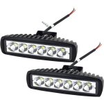 2 x 15, 2 cm 18w led lampe de travail bar spot off road camion suv 4wd conduite feux de brouillard(2x18 ...