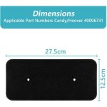 2 x filtres s�che linge candy, filtre �ponge pour s�che - linge hoover candy 40006731, filtre � �ponge ...
