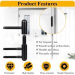 2 x paumelle porte bois noir charni�res de r�novation, gonds porte chambre charni�re amovible charni�re ...