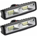 2 x phare de travail led 12v 24v feu de travail 16 led 48w, lumires de travail hors route profondeur ...