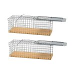 Lot de 2 piege a souris vivante, pige de capture, piege a rat cage rutilisable, 12x6x5 cm