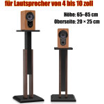 2 x supports de haut - parleurs, 65 - 85 cm hauteur r�glable, 20 kg max, supports de sol en bois pour ...