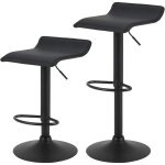 Woltu - 2 x tabourets de bar rotatif � 360 d�gr�es, chaise de bar r�glable en hauteur, si�ge en similicuir ...