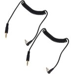 Kkmoon - 2 x universal 3. 5mm exterior thread flash pc cordon de synchronisation avec verrou  vis pour ...