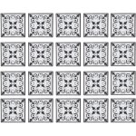 20 autocollants carrelage adh�sifs pvc pour sol, d�cor diagonal salon d�coration maison