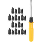 20 clous en caoutchouc pour r�paration de pneu de voiture et moto, avec tournevis, clous en caoutchouc ...