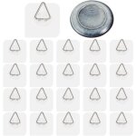 20 crochets adh�sifs invisibles pour assiettes, plaques, cadres photo, sans per�age, 6 cm.