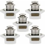20 mm bouton poussoir verrou armoire loquet sans cl� 5pcs, bouton de porte placard serrure de meuble ...