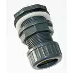 20 mm travers�e de paroi pvc + �crou de serrage pour tuyau � 20 mm - jardiboutique