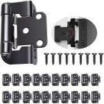20 pack 1 / 2 pouces superpos�s charni�res invisible fermeture automatique standard charni�re (noir)