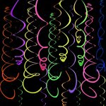 20 pack neon garland for new year, birthday streamers, black light party garland, carnival decoration, ...