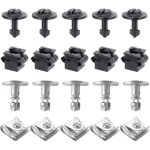 20 pcs clips de fixation voiture de protection de soubassement, rivet plastique, agrafe carrosserie, ...