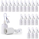 20 pcs douille ampoule plafond e27  visser de chantier, base plafonnier culot e27, support de lampe ...