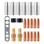 20 pcs embouts de contact de buse de soudage 15ak mig / mag ensemble de support de connecteur de gaz ...