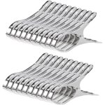 20 pcs moyen pince � linge inox, moyen pinces � linge ext�rieur solides, pinces � serviettes pince m�talliquep ...