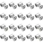 20 pcs serre  capuchon pour cbles, fil corde clips, acier cble pinces, inox acier simple trous verrouillage ...