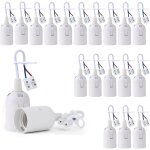 20 pi?ces douille de lampe e27 support ampoule avec testeur de phase, base de lumi?re douille de suspension ...