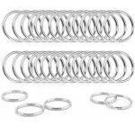 20 pi�ces anneau cl�, anneau porte cl�s porte - cl�s petits, nickel ronds porte clef, m�tal alliage anneau ...