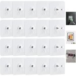 20 pi�ces autocollants � vis autocollants crochets pour peintures d�coratives, photos, mur suspendu non ...