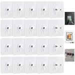 20 pi�ces autocollants � vis autocollants crochets pour peintures d�coratives, photos, mur suspendu non ...