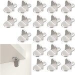 20 pi�ces chevilles de support d'�tag�re, 5mm taquet �tag�re support en forme de l en bois et verre de ...