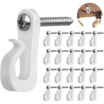 20 pi�ces crochet � visser, piton � visser en alliage de zinc capacit� de charge 30 lb, crochet � visser ...