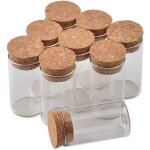 20 pi�ces flacon en verre transparent 15 ml 30x40 mm avec bouchon, pour d�coration, rangement �pices ...