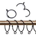 20 pi�ces m�tal anneaux rideaux, ouverts et ferm�s crochets de suspendre � anneaux pour rideaux et tringles, ...
