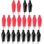 20 pi�ces de pinces alligator, pinces crocodile isol�es, pinces de c�ble de d�marrage pour voiture, pinces ...