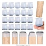 20 pi�ces prot�ge pied de chaise, tampon chaise, protections de sol en silicone transparent pour pieds ...