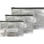 20 pi�ces r�utilisables en aluminium pour cong�lateur avec fermeture � glissi�re, sacs en mylar pour ...
