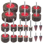 20 pi�ces roue � lamelles, abrasif roue avec 10 tailles diff�rentes pour outils rotatifs roue de polissage ...