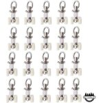 20 pi�ces rouleaux de rail planeur de voie de rideau plastique twin � roulettes en alliage d'aluminium ...