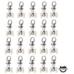 20 pi�ces rouleaux de rail planeur de voie de rideau plastique twin � roulettes en alliage d'aluminium ...