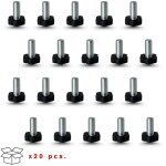 20 pieds r�glables avec base hexagonale en pe �22 mm avec tige fixe m6x10mm ? id�al pour maison, bureau ...
