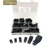 200 attaches de c�ble en nylon en forme de r, clips de c�ble en plastique, colliers de serrage en forme ...